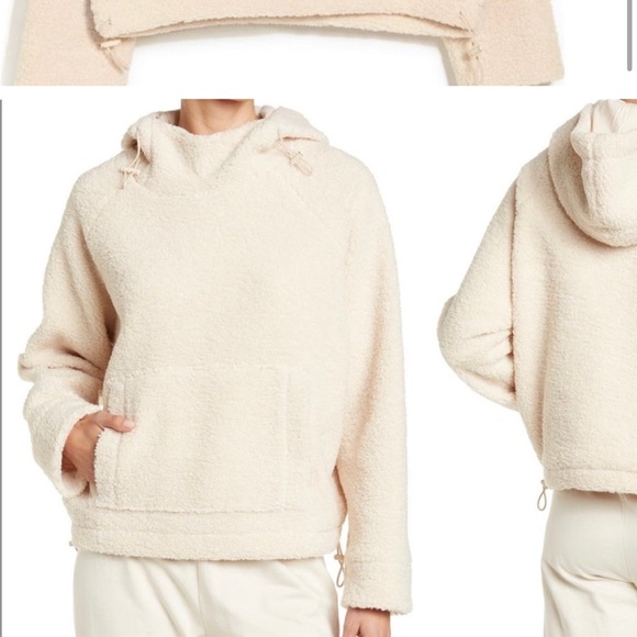 Vince Cozy Faux Shearling Pullover Hoodie - Picture 2 of 5